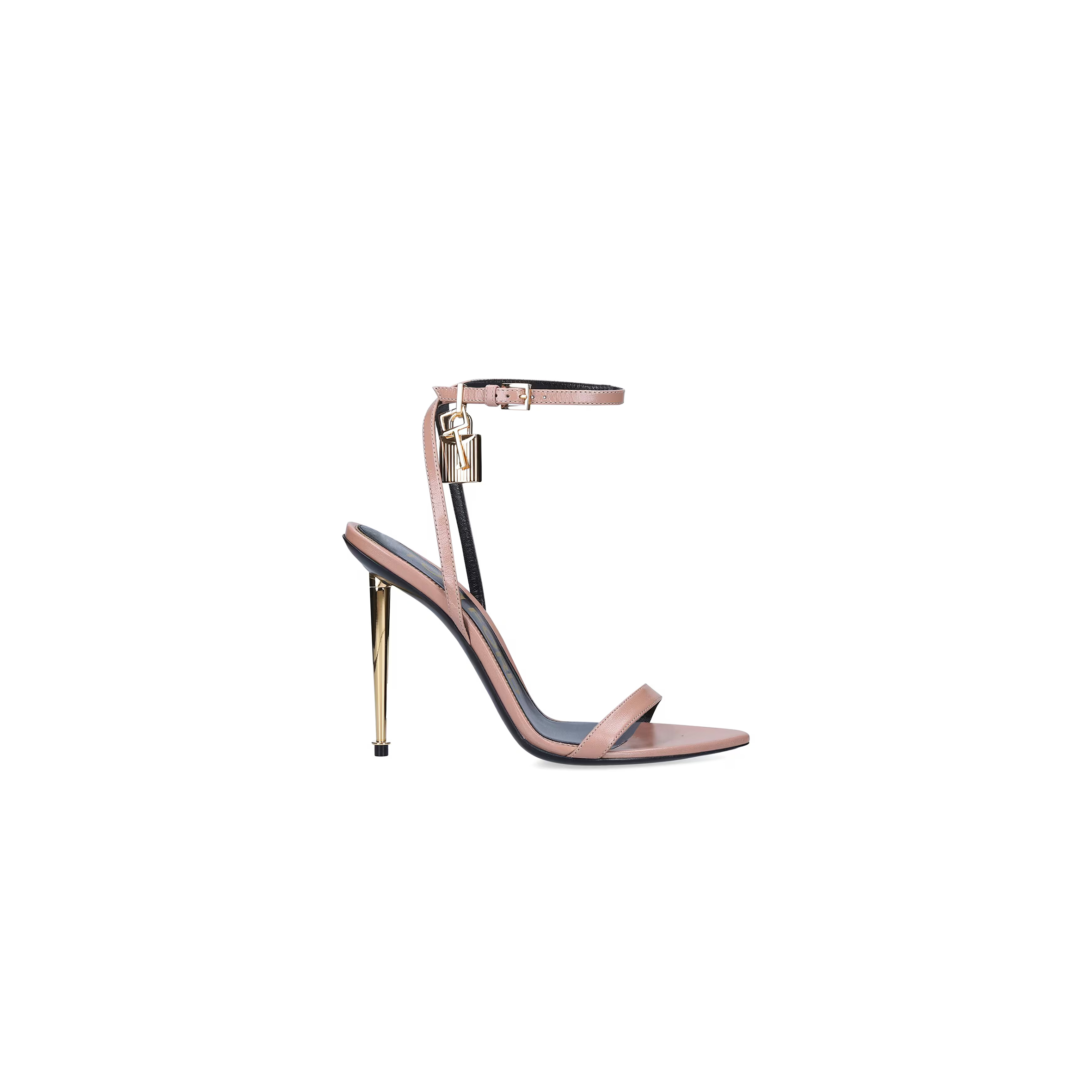 TOM FORD NUDE LEATHER PADLOCK SANDALS W2748 04